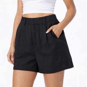 Express Black Pleated High-Waist Shorts size 8